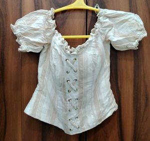 Striped Off Shoulder Top