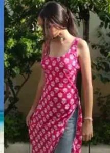 Vibrant Pink Printed Kurta