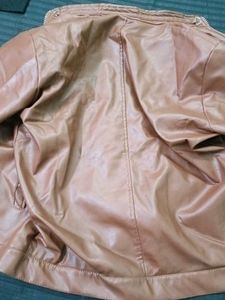 Men's Brown Faux Leather Jacket
