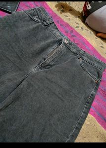 Stylish Grey Wide Leg Jeans