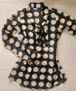 Rigoglieoso sheer polka-dot blouse