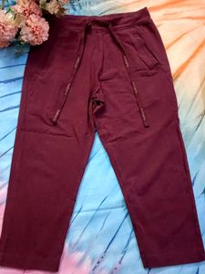 Maroon Casual Capri