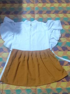Cute Orange &amp; White Dress