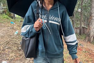 Comfortable Teal Zip-Up Hoodie