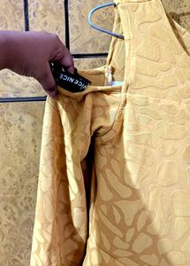 Stylish Yellow Cold Shoulder Dress