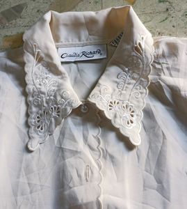 White Colour Designing Women Shirt