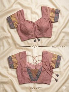 Elegant Pink Brocade Blouse