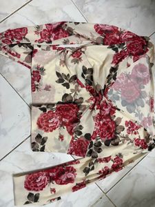 Floral Mesh Long Sleeve Top