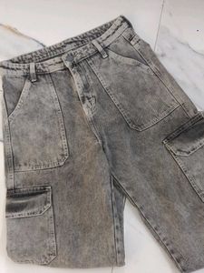 Stylish Grey Cargo Pants zara original