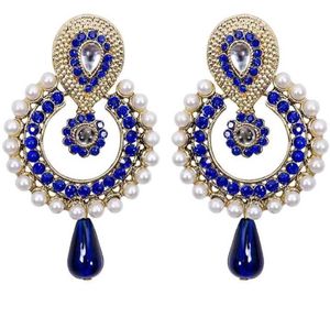 Diva Style Zircon Alloy Chandbali Earring