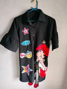 Betty Boop Graphic Black Shirt