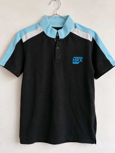 HRX Men's Black Polo T-Shirt