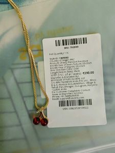 Golden Cherry Necklace