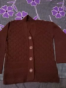 Vintage Brown Knit Cardigan