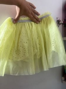 Beautiful Yellow Embroidered Skirt