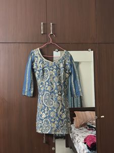 Embroidered Blue Kurta