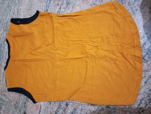 Mustard Yellow Lace Yoke Top