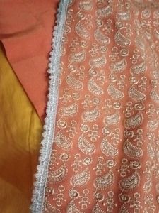 Vintage Orange Paisley Dress