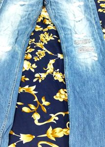Jeans designer unique piece Blue XXL,Free