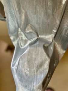 Camla Metallic Silver Shimmer Cut-Out Mini Dress