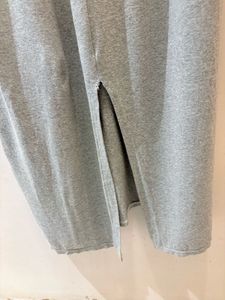 Scrunchie Strap Gray Maxi Dress