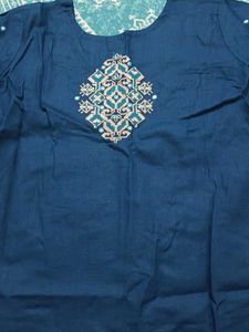 Embroidered Teal Kurta and maroon sharara set