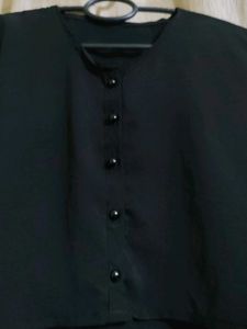 Elegant Black Button-Down Top