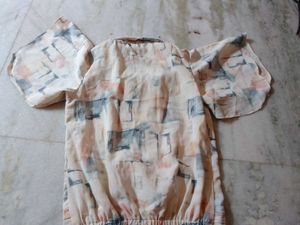 Abstract Print Button-Up Shirt