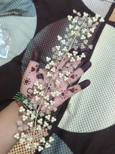 Elegant Pearl &amp; Crystal Hair Vine