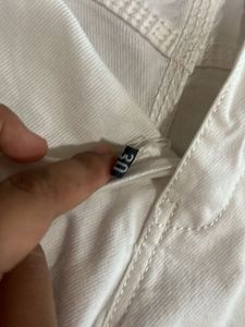 Denim White Shorts
