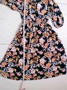 💫 Fig Brand Floral print Fit &amp; Flare Dress
