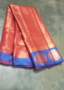 Dual tone saree with unstitched blouse