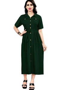 New Reyon Green Kurti - One Piece