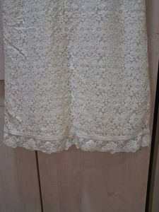White Lace Dress Bust 38-42 Plus Size