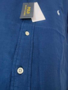 NEW Ralph Lauren Blue linen Shirt