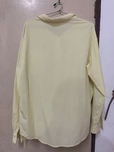 Yellow Oversized Button-Up Shirt
