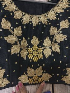 Elegant Black Embroidered Blouse