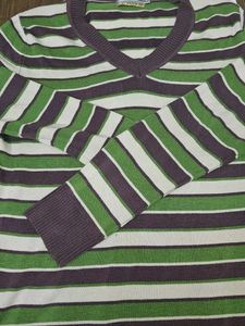 Striped V-Neck Sweater