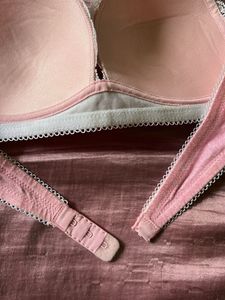 cute Lace Trimmed Pink Bra