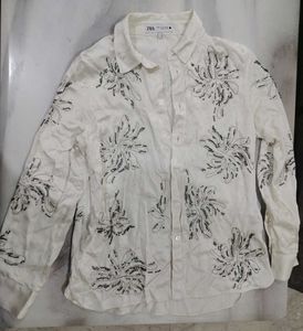 zara beads shirt/ blouse