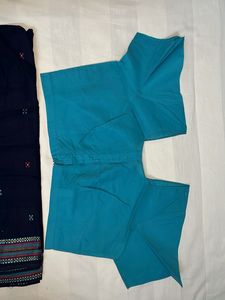 Navy Blue saree and blouse