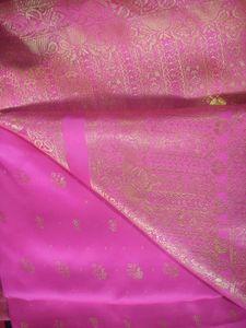 Vibrant Pink Brocade Saree.