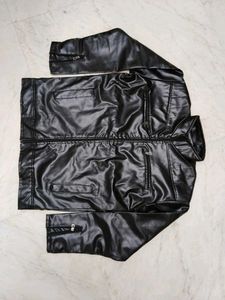 Men's Black Faux Leather Jacket