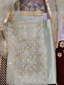 Elegant Embroidered Kurta Set Dress Material
