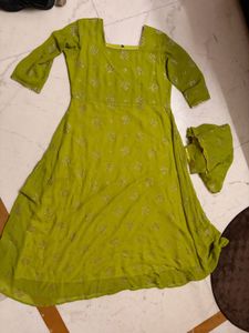 Beautiful Lime Green Kurta Set