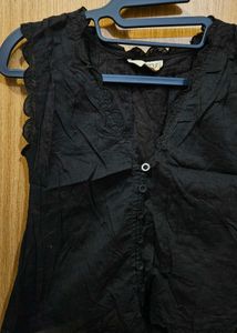 Button-Down Sleeveless Top