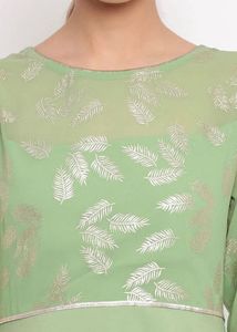 Elegant Pastel Green Kurta Set + Free Gift