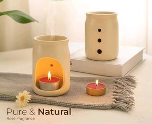 Ceramic Oil Burner Diffuser with Candle