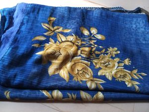 Blue Floral Saree