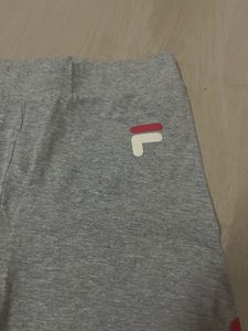Fila Grey Leggings with Red Accents